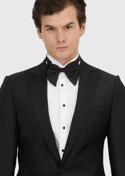Schwarzer Slim Fit Smoking mit Doppelreihe
