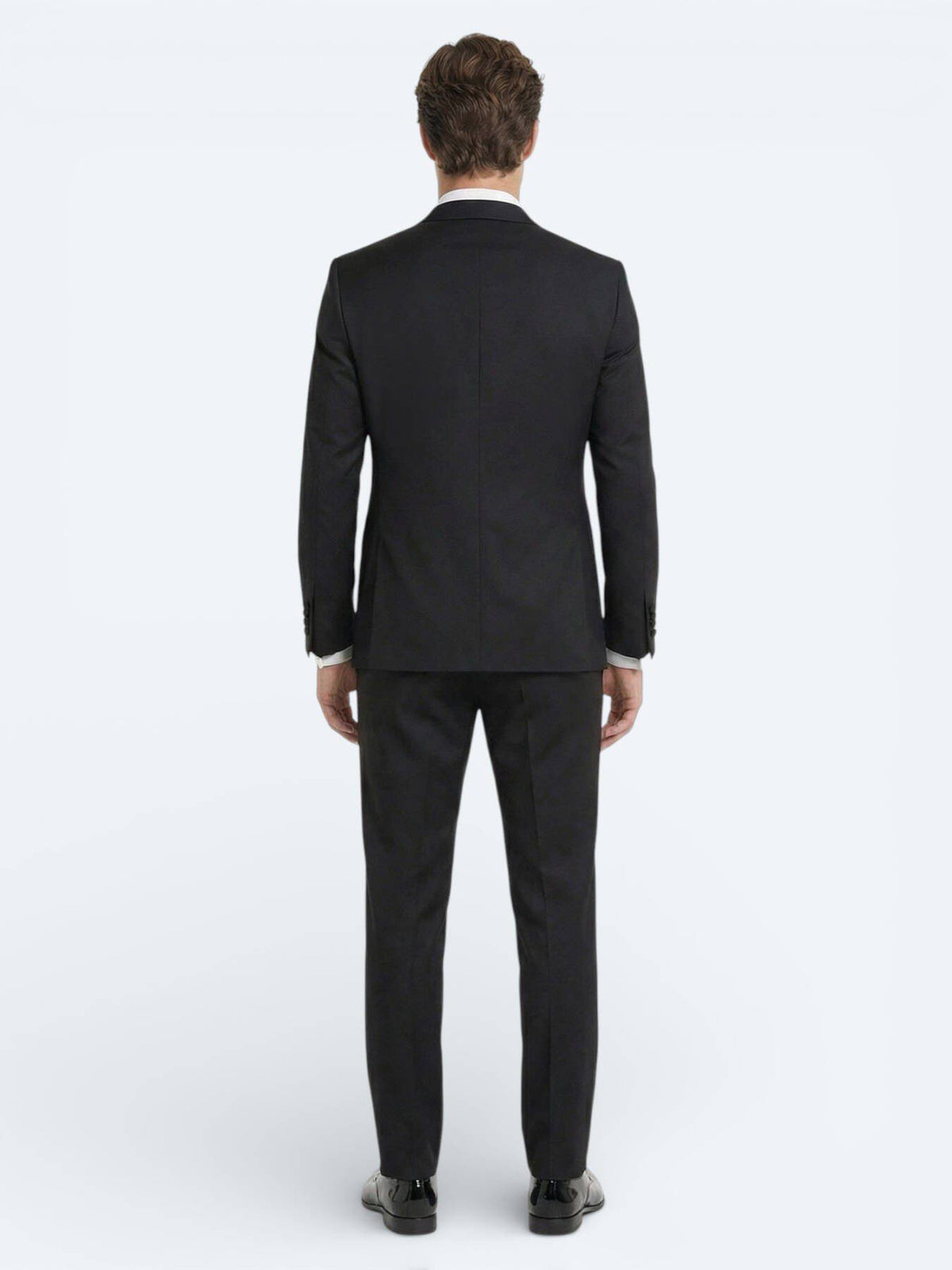 Schwarzer Slim Fit Smoking mit Doppelreihe