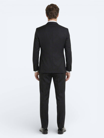 Schwarzer Slim Fit Smoking mit Doppelreihe