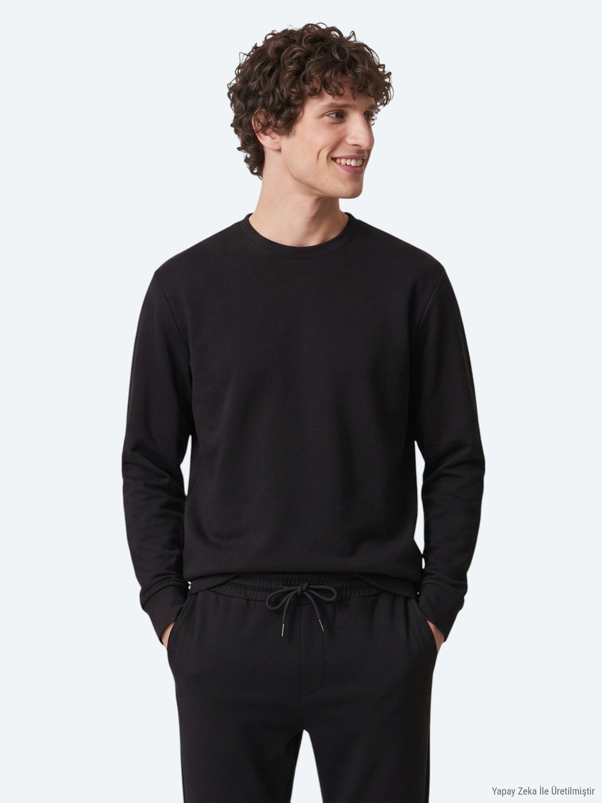 Schwarzes schlichtes Sweatshirt