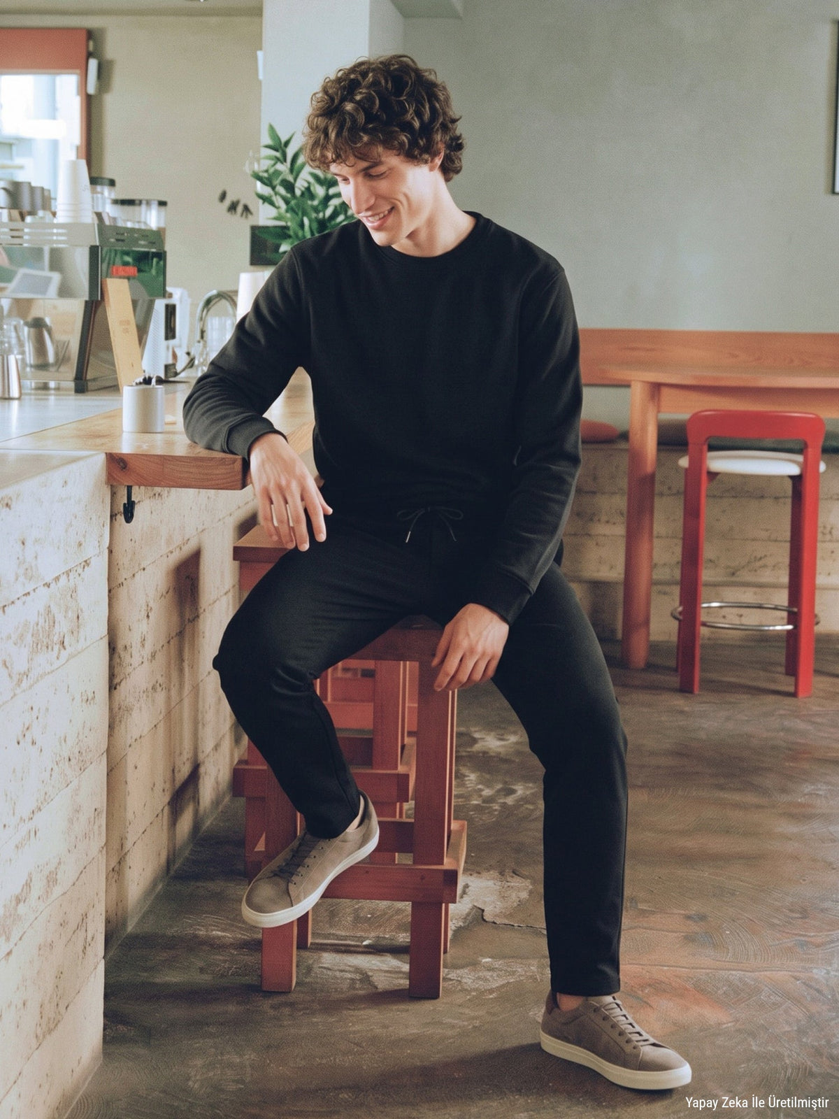 Schwarzes schlichtes Sweatshirt
