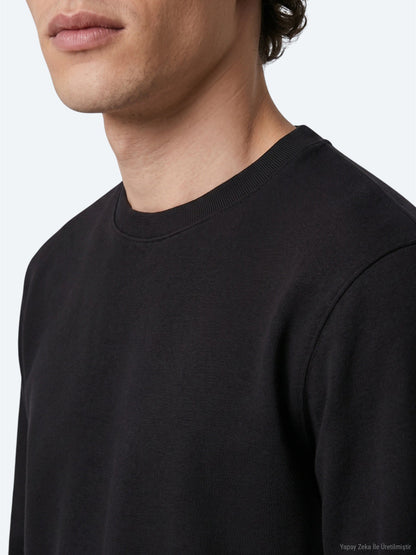 Schwarzes schlichtes Sweatshirt