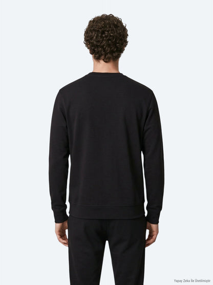 Schwarzes schlichtes Sweatshirt