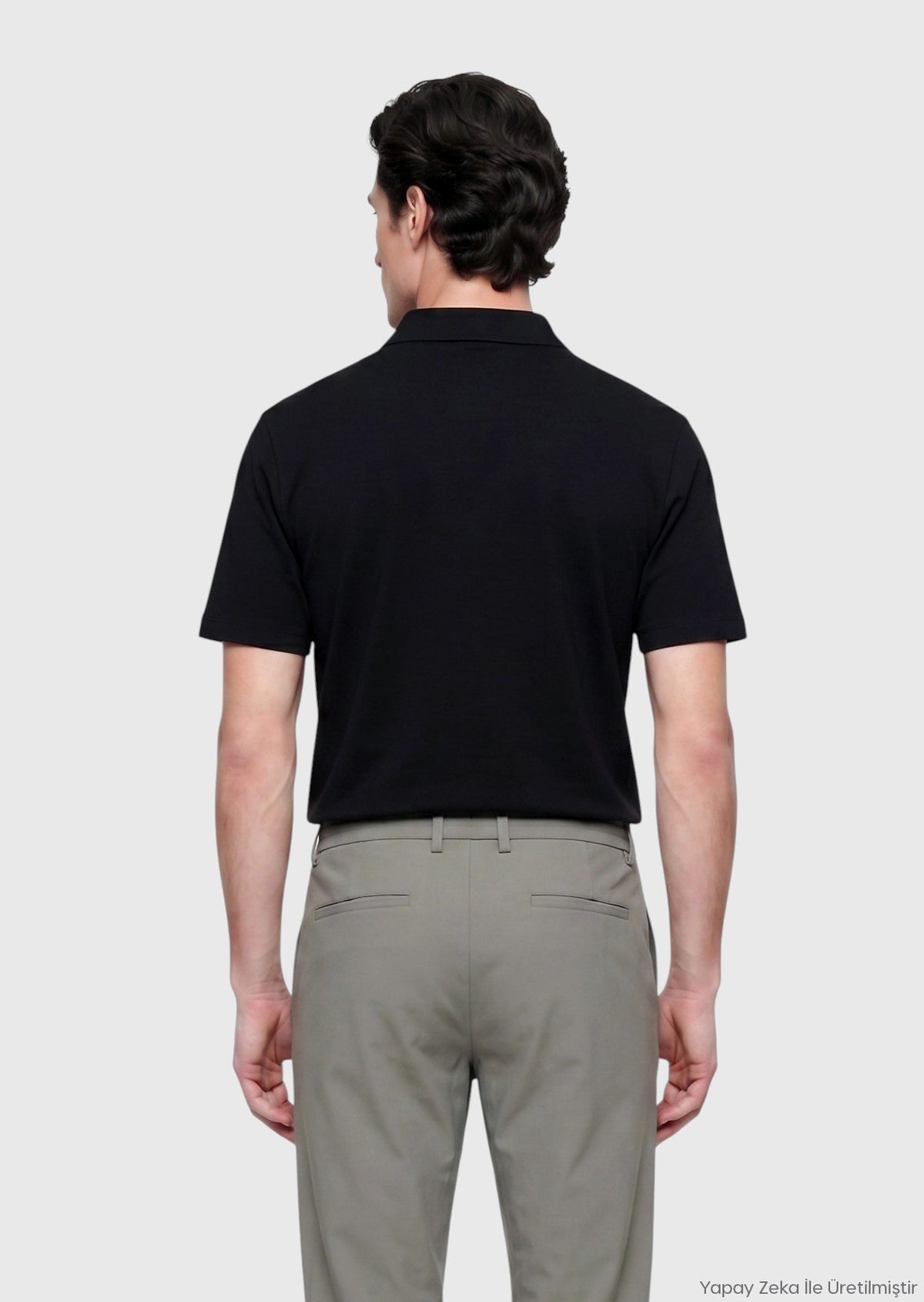 Ramsey Einfarbiges Polo-Shirt Siyah