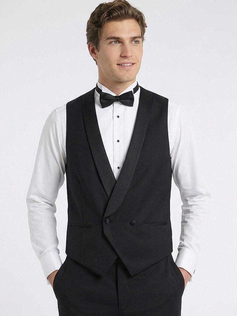 Schwarze Slim Fit Weste