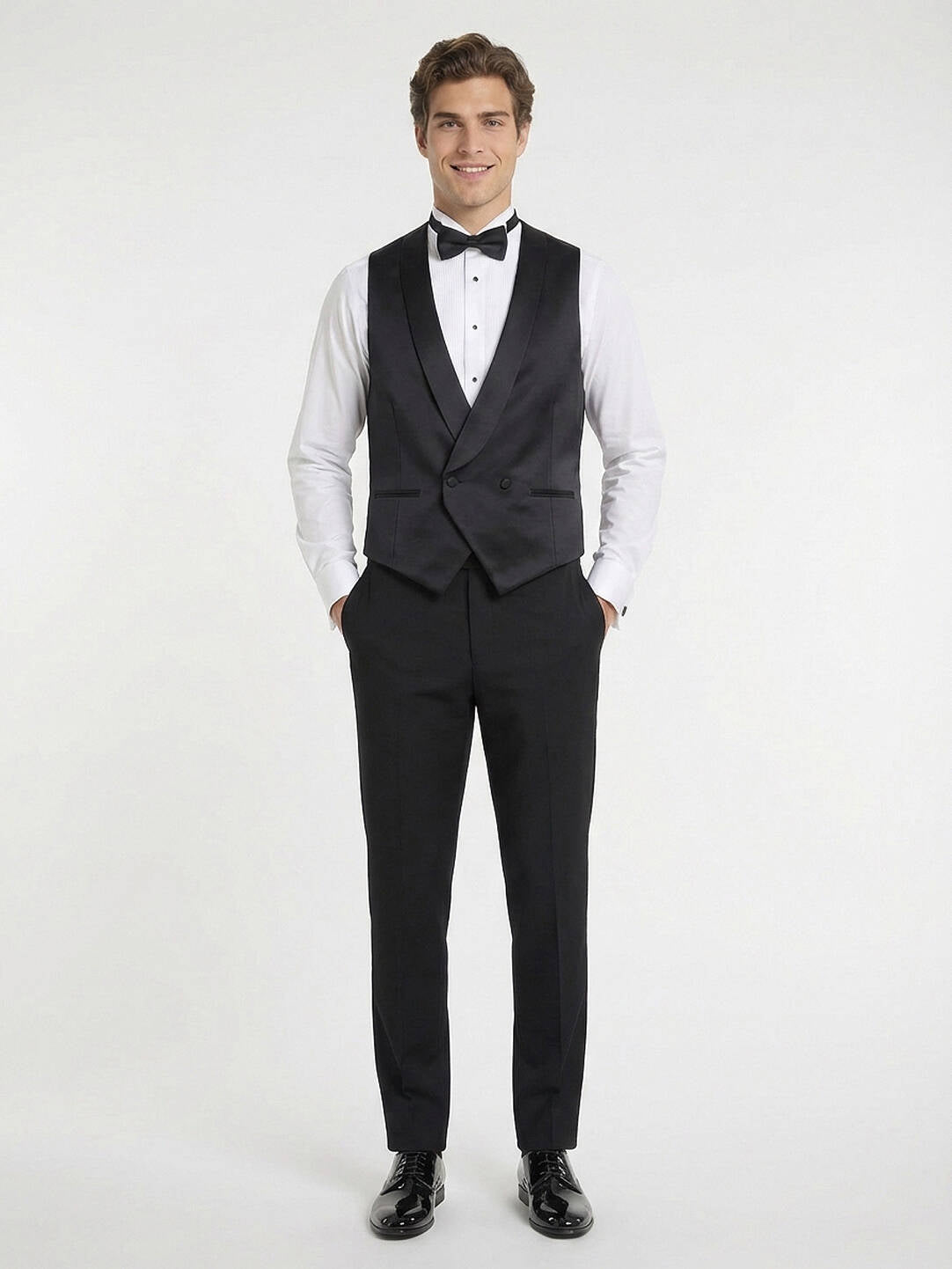Schwarze Slim Fit Weste
