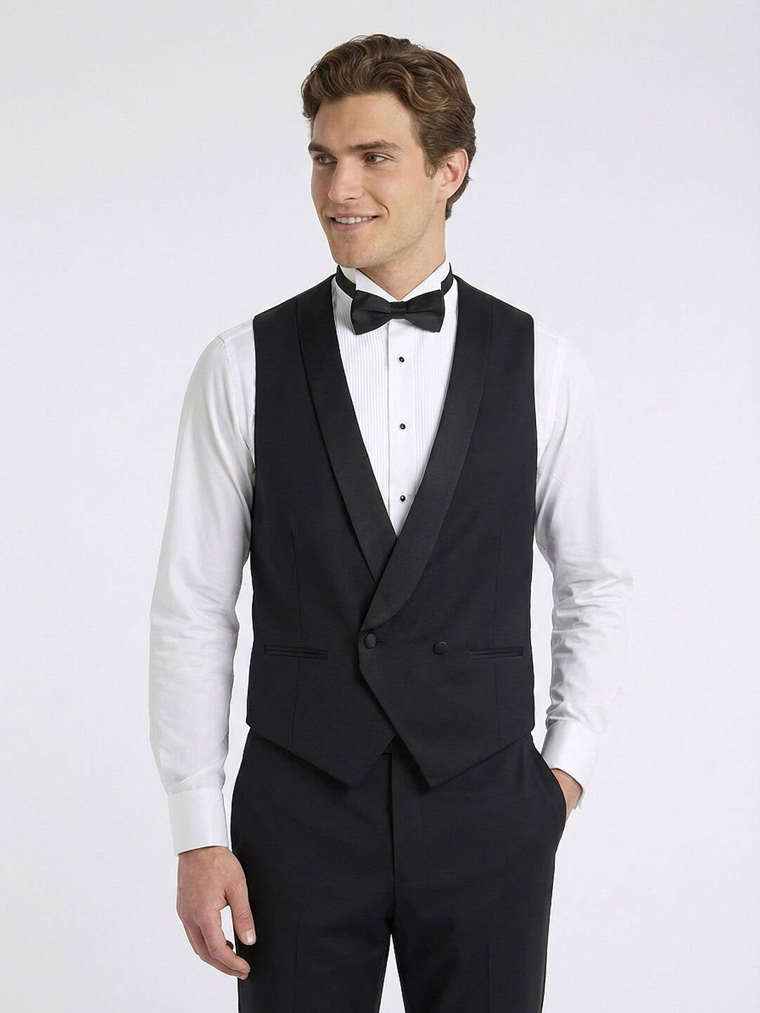Schwarze Slim Fit Weste