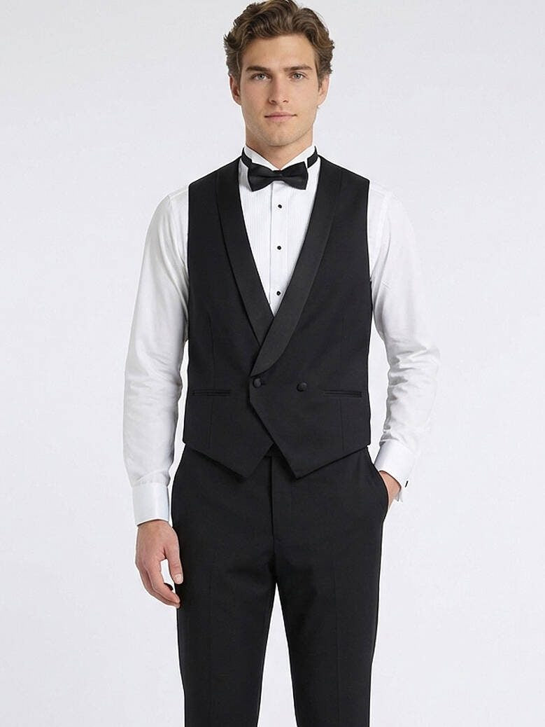 Schwarze Slim Fit Weste