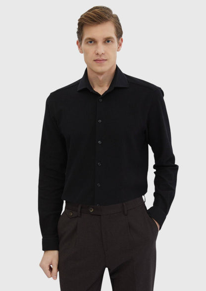 Schwarz Gestreiftes Baumwollshirt