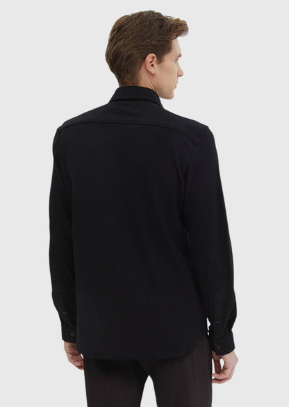 Schwarz Gestreiftes Baumwollshirt