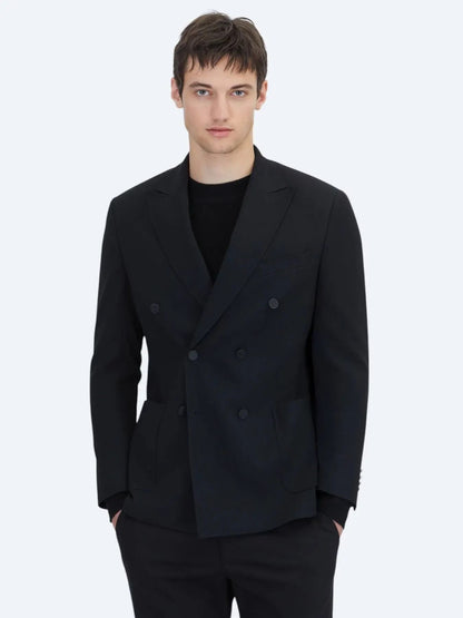 Schwarze gestreifte Komfortjacke