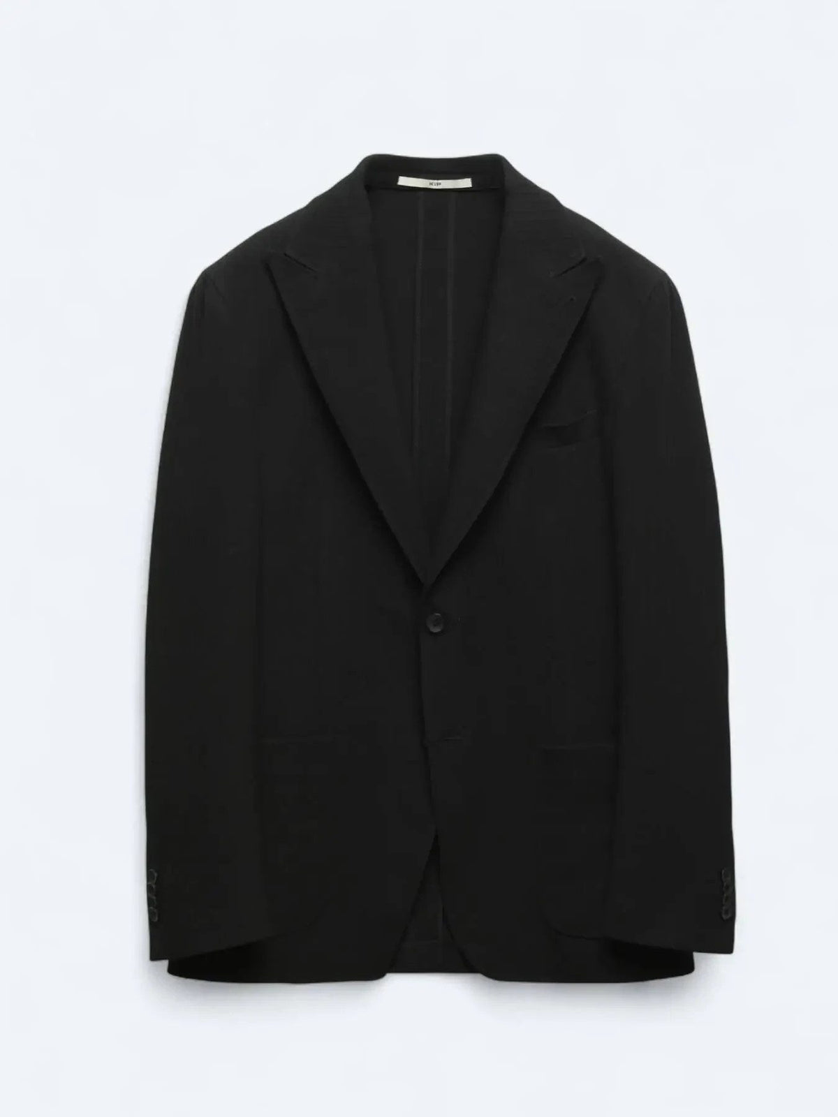 Schwarze gestreifte Jacke, modern fit