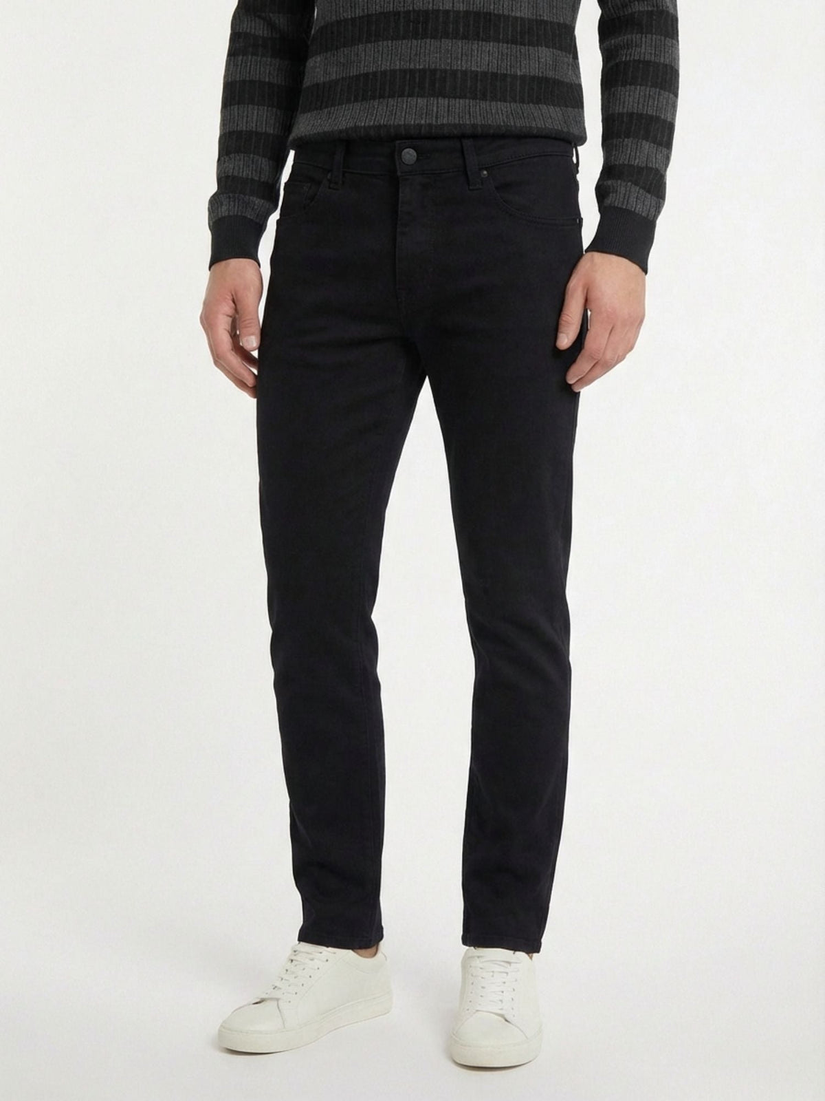 KİP Schwarze Velours Casual Baumwollhose