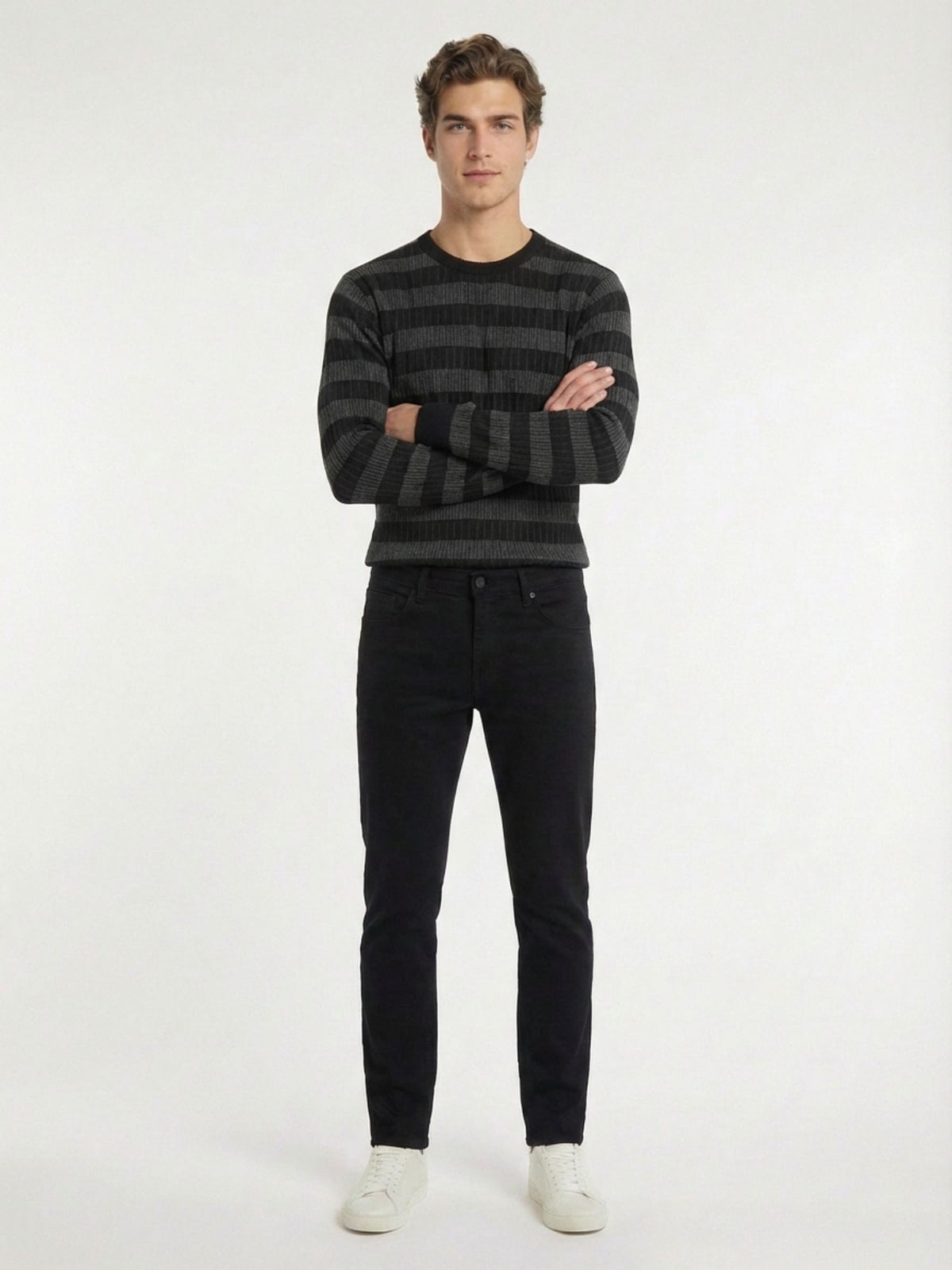 KİP Schwarze Velours Casual Baumwollhose