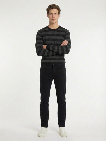 Schwarze Velours Casual Baumwollhose