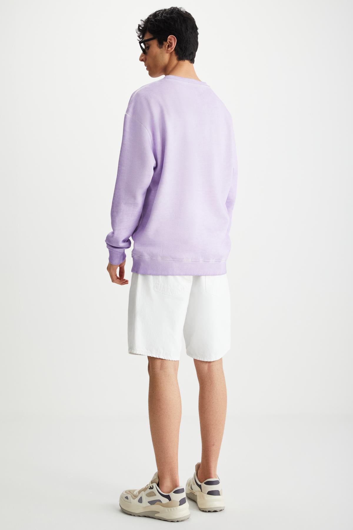 GRIMELANGE BLANDON Herren Fleece-Sweatshirt Flieder