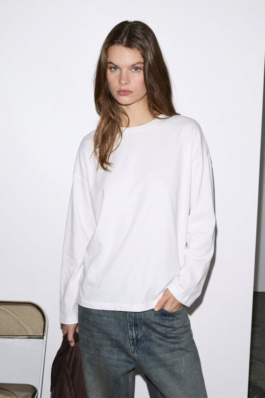 BLESA Damen Bio-Baumwoll-Oversize-Shirt