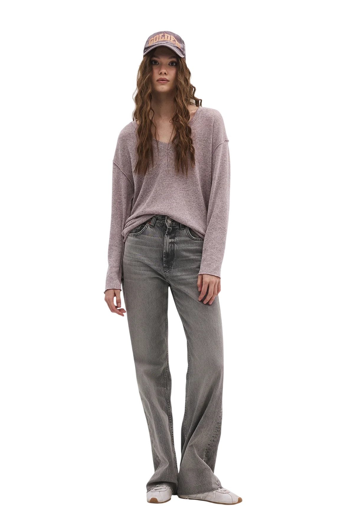 Bluse mit V-Ausschnitt