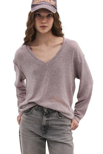 Bluse mit V-Ausschnitt