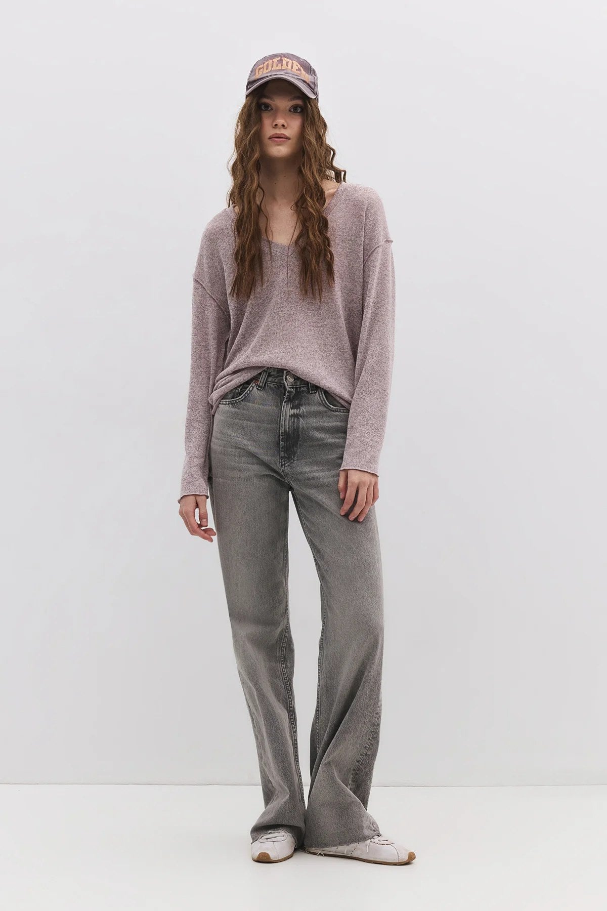 Bluse mit V-Ausschnitt