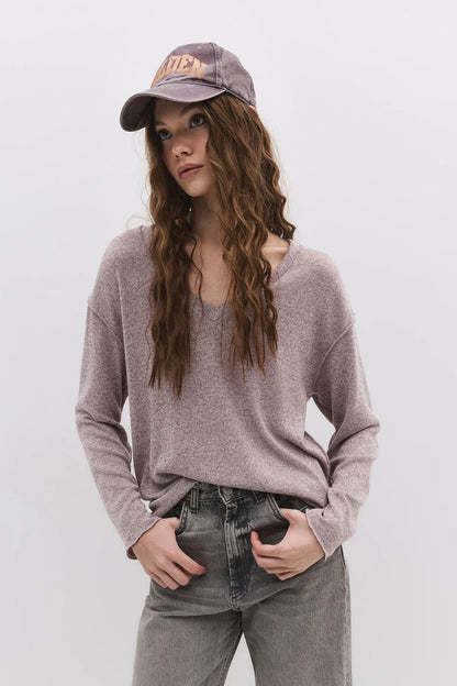 Bluse mit V-Ausschnitt