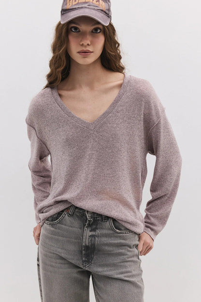 Bluse mit V-Ausschnitt