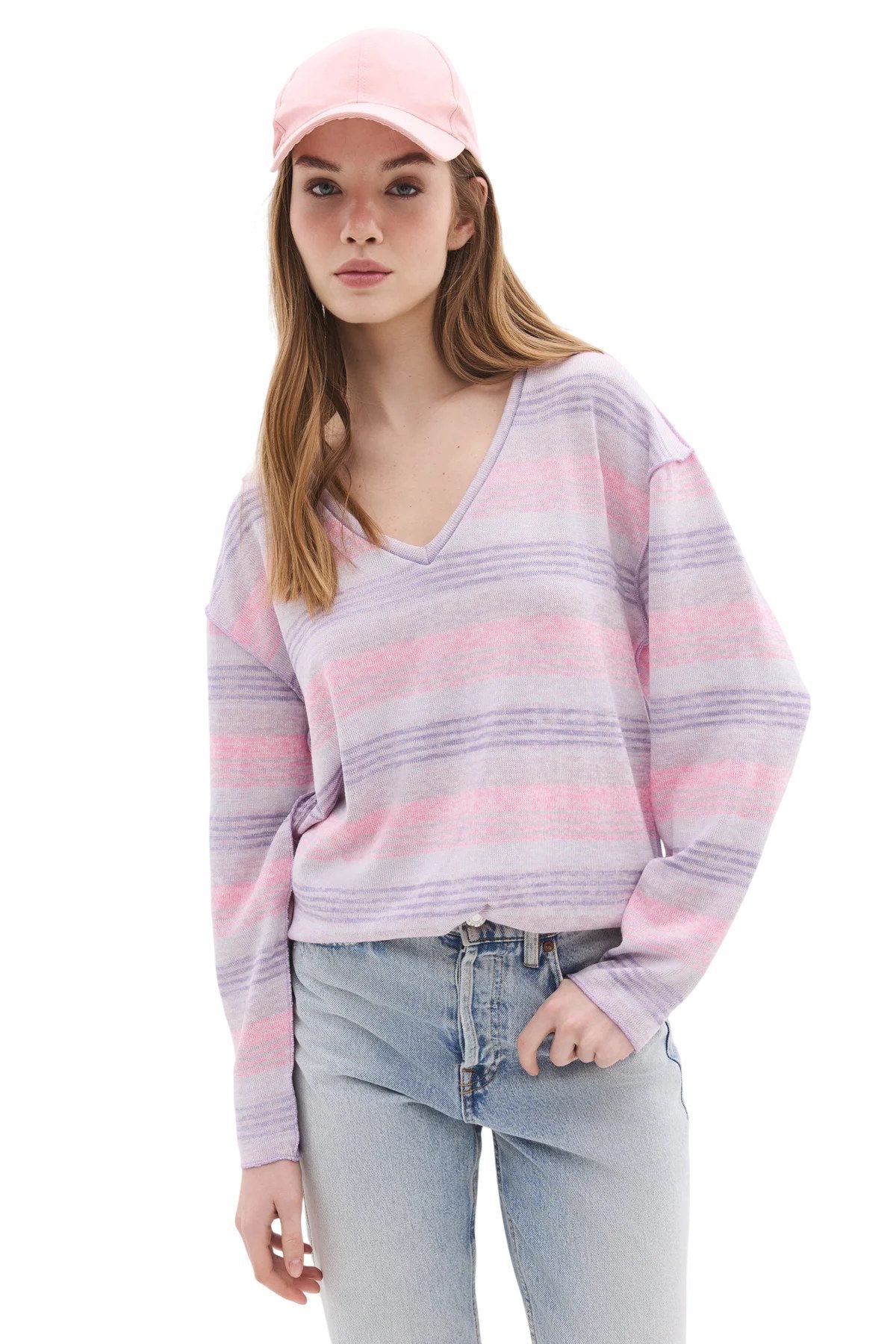 Bluse mit V-Ausschnitt