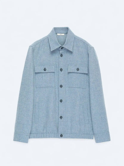 Blaues Overshirt