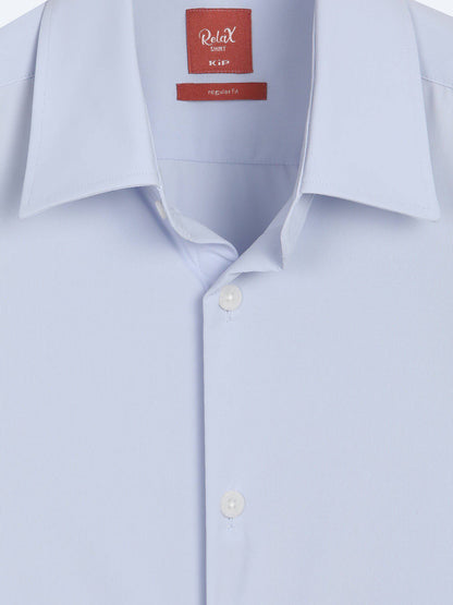 Blaues Freizeit Strickshirt Regular Fit