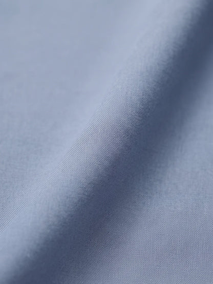 Blaues Regular Fit Gewebe Freizeithemd