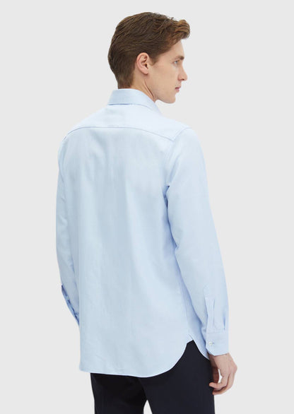 Blaues Baumwollhemd Regular Fit