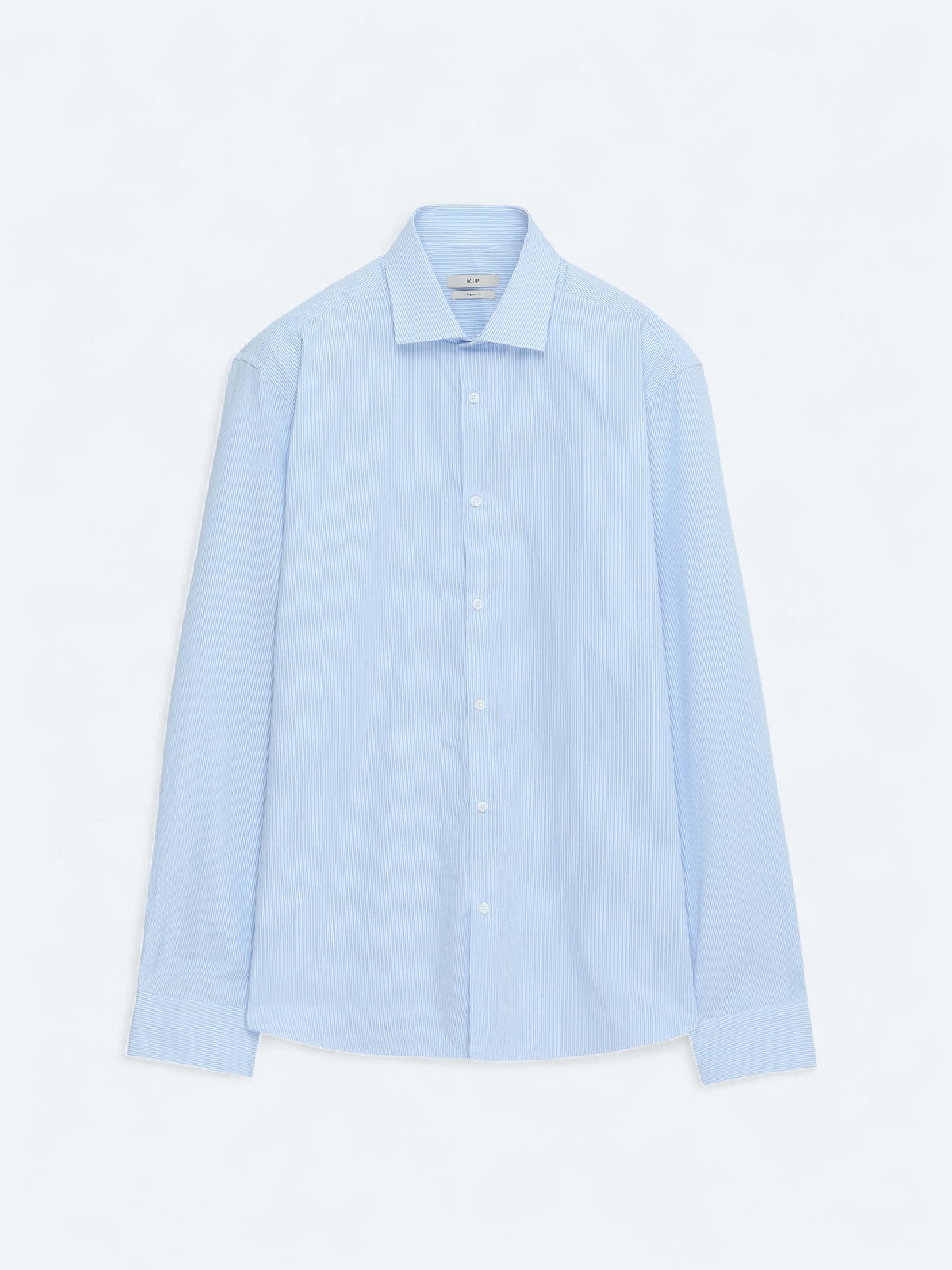 Blaues Regular Fit Weben Klassisches 100% Baumwollhemd