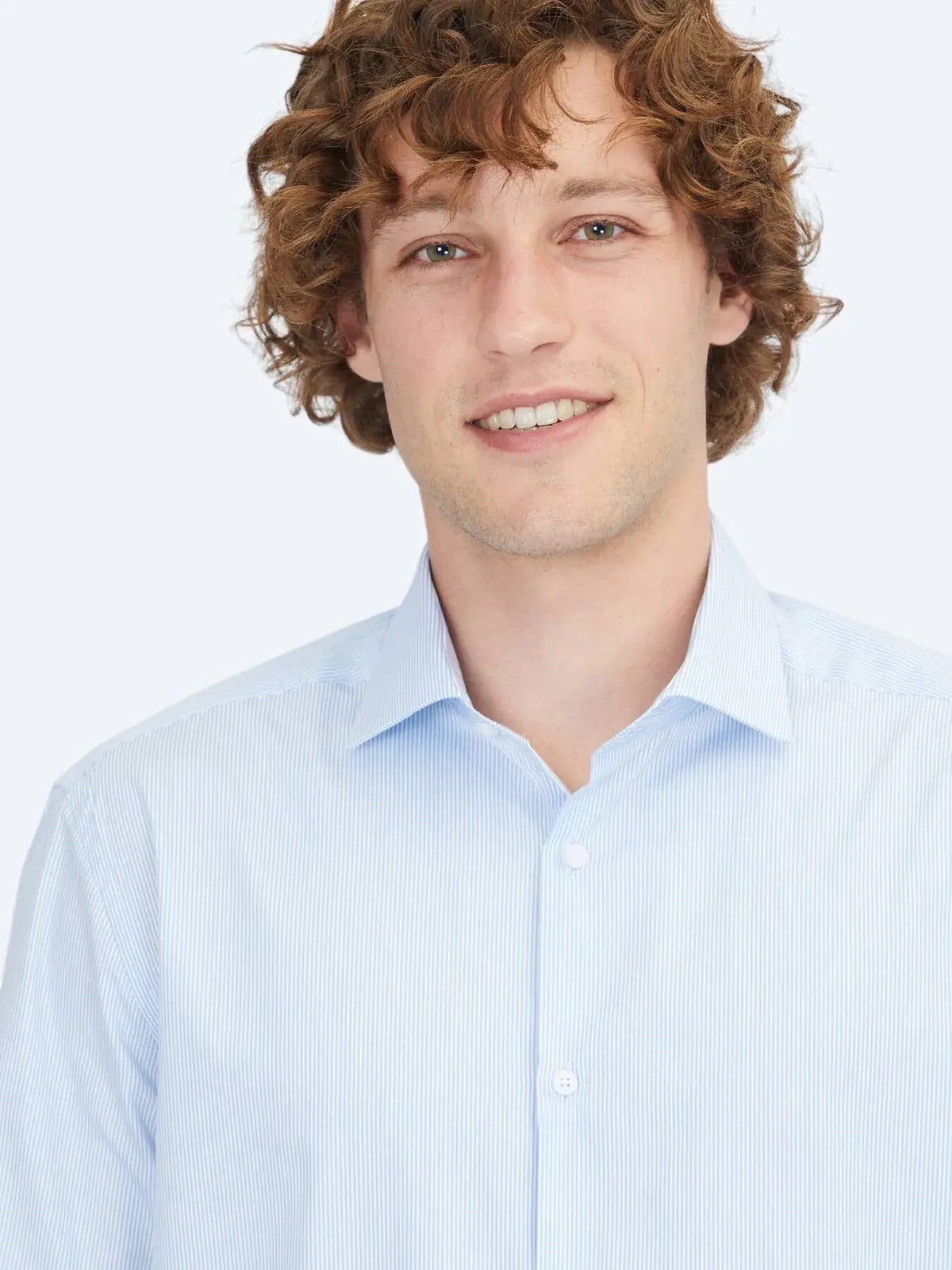 Blaues Regular Fit Weben Klassisches 100% Baumwollhemd