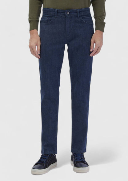 Schmal geschnittene Jeans aus Denim-Baumwollmischung