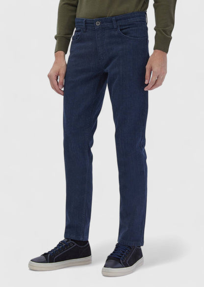 Schmal geschnittene Jeans aus Denim-Baumwollmischung