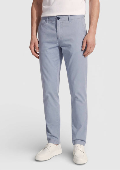 Blaue Webung Regular Fit Baumwollhose