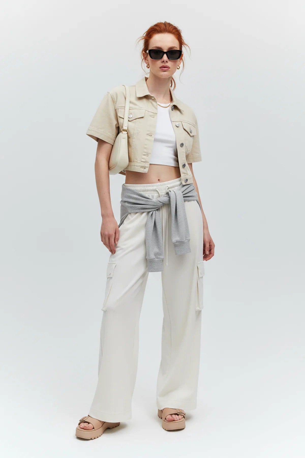 Weite Hosen mit weitem Bein