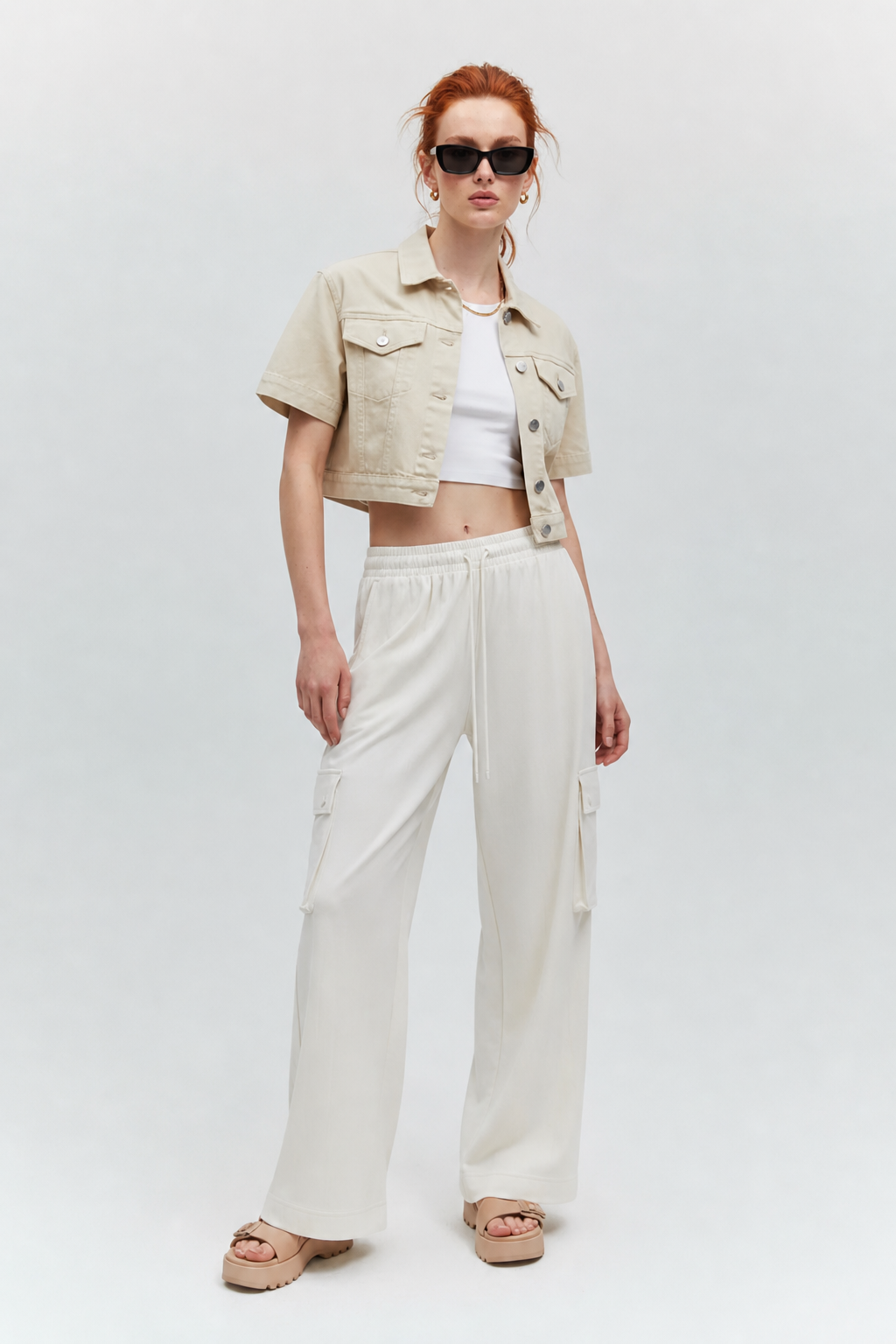 Weite Hosen mit weitem Bein
