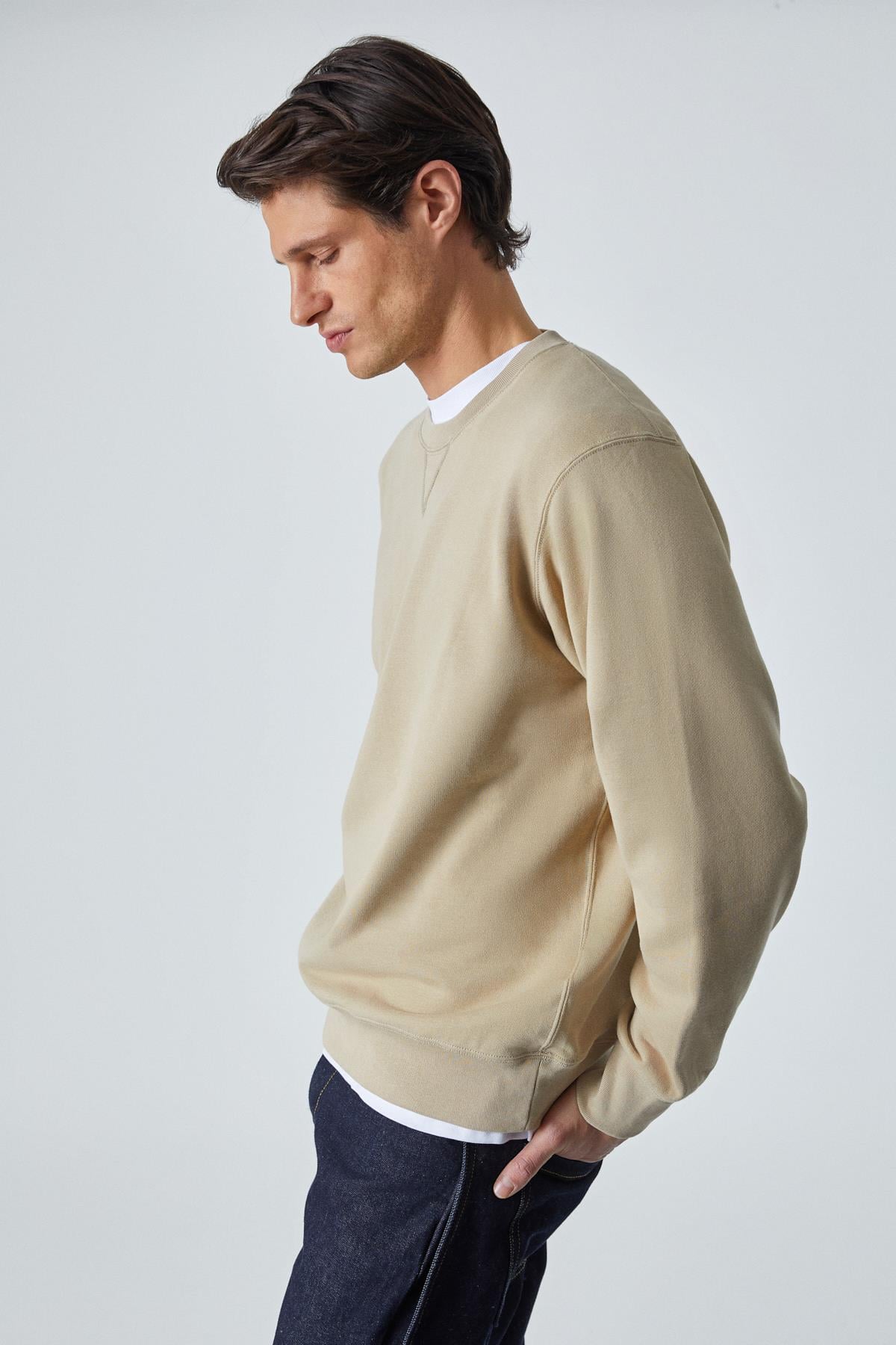 GRIMELANGE BONELL Herren Baumwoll-Sweatshirt Taupe