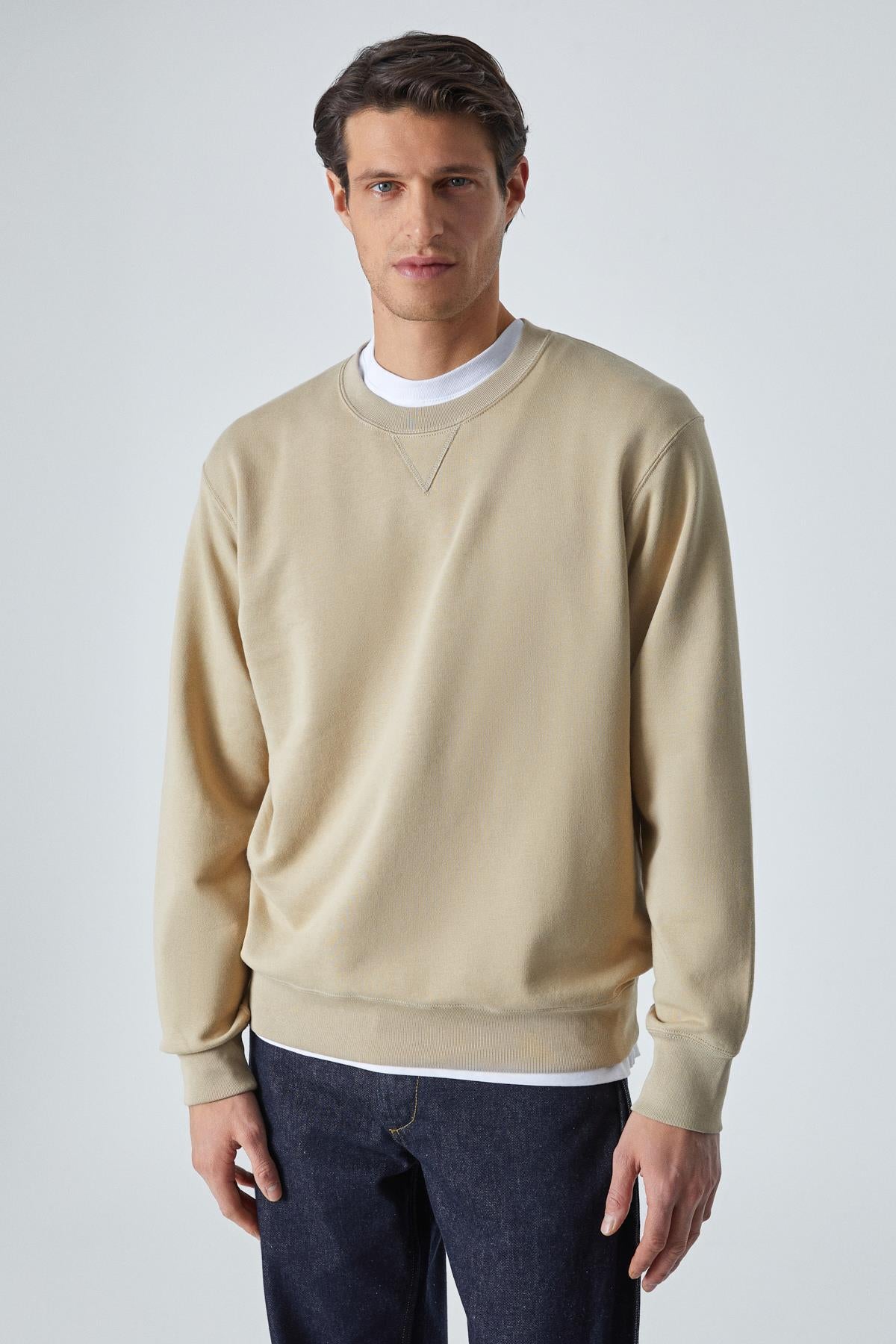 GRIMELANGE BONELL Herren Baumwoll-Sweatshirt Taupe