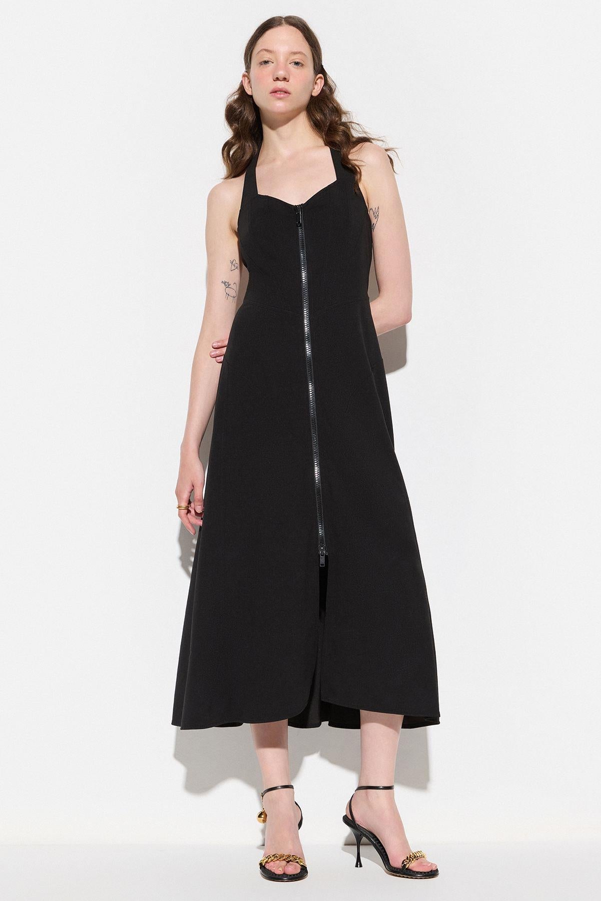 Midikleid mit Reißverschluss