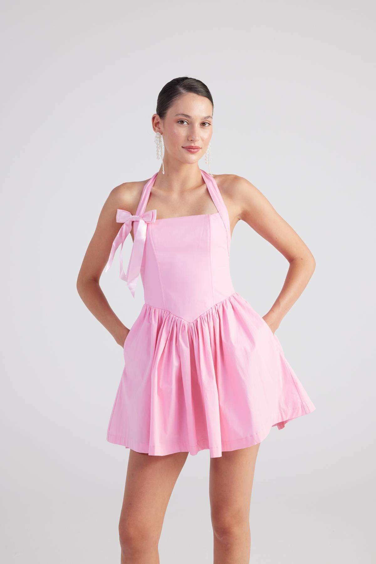 Mini Teresa Kleid mit abnehmbaren Trägern