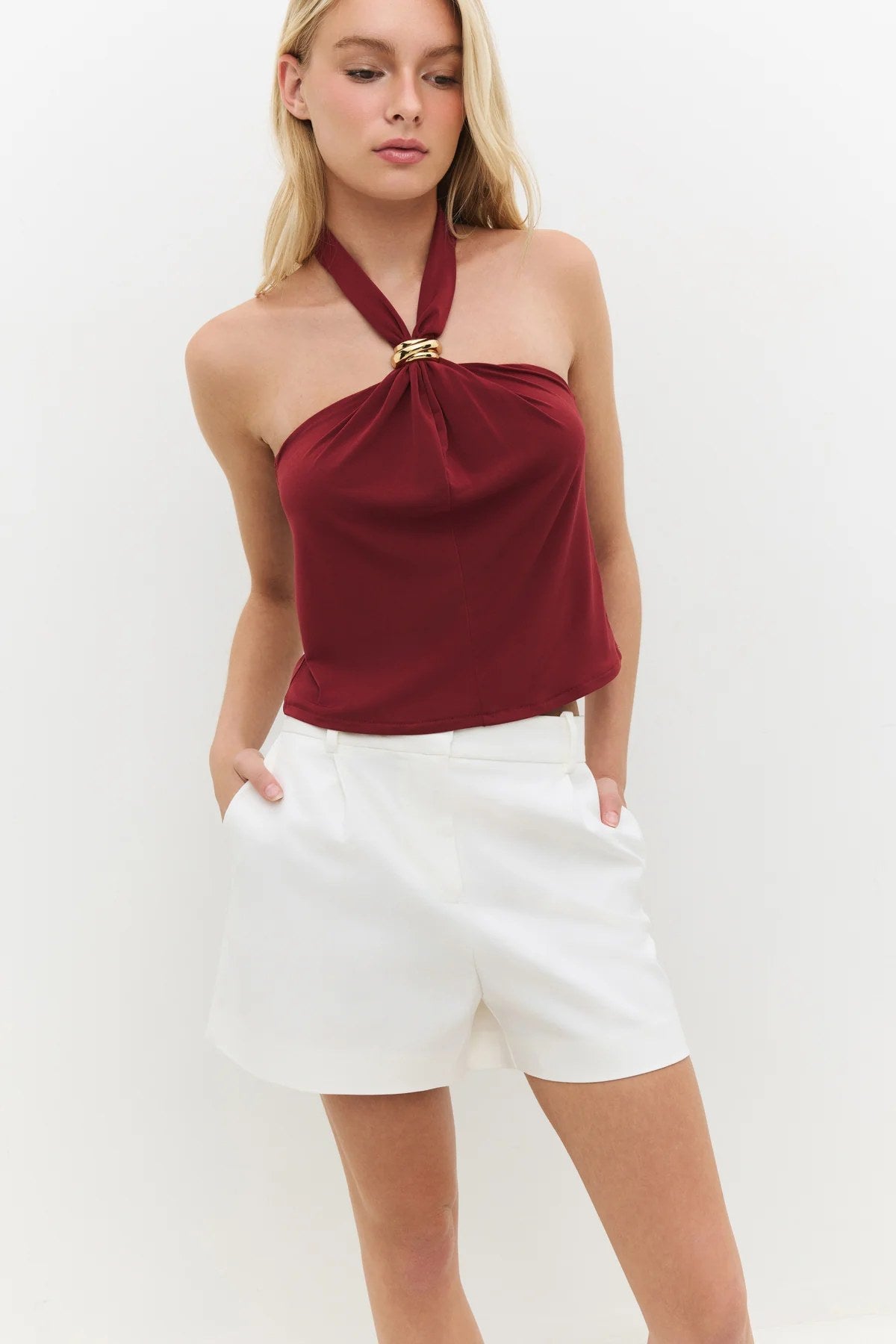 Neckholder-Bluse