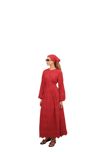 BEGESTICKTES KNOPFKLEID, SCHWARZ.