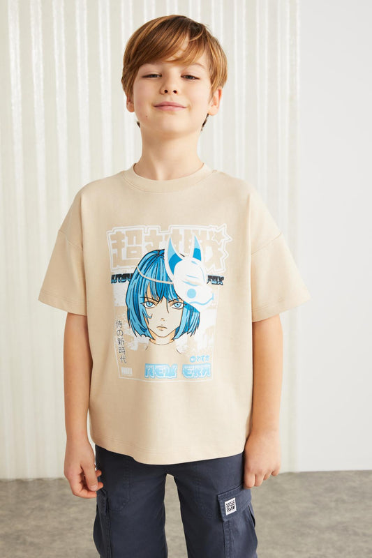 BRODERICK Jungen Baumwoll-T-Shirt bedruckt