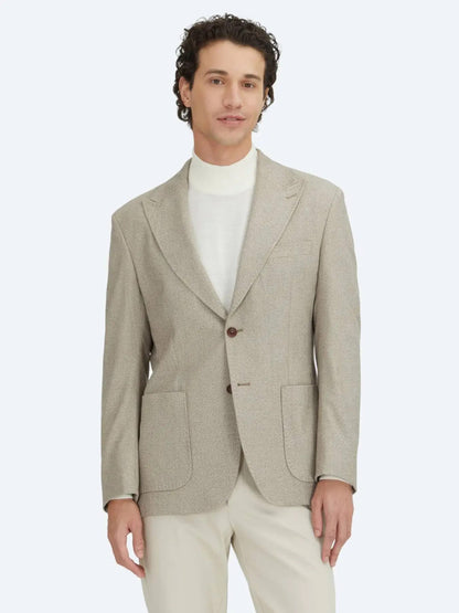 Braun Karierte Modern Fit Jacke