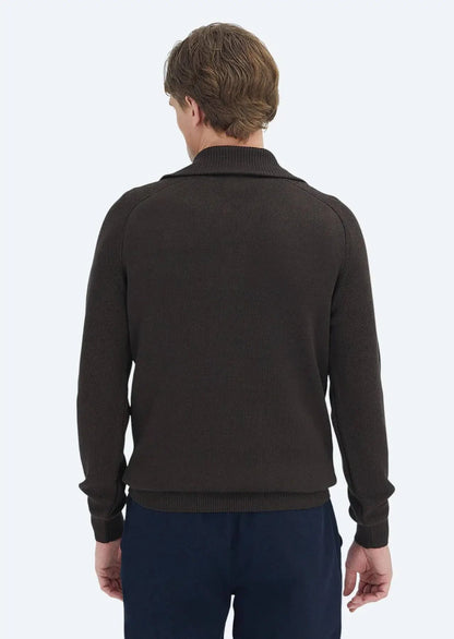 Braunes Strick-Sweatshirt