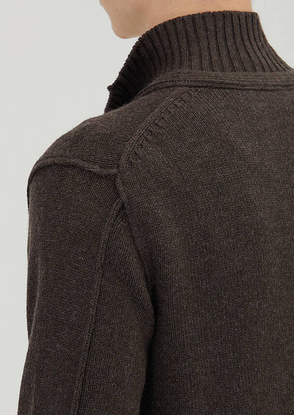 Braunes Strick-Sweatshirt