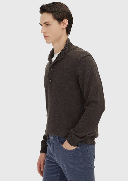 Braunes Strick-Sweatshirt