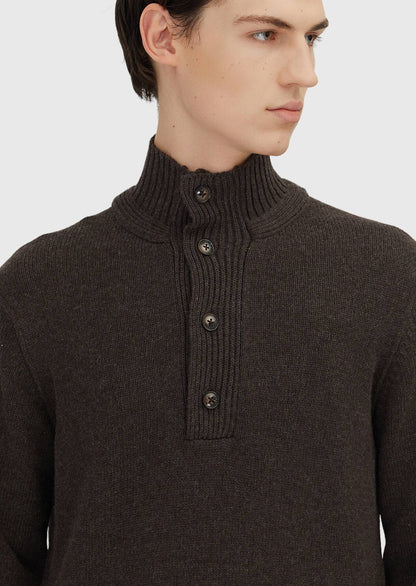 Braunes Strick-Sweatshirt